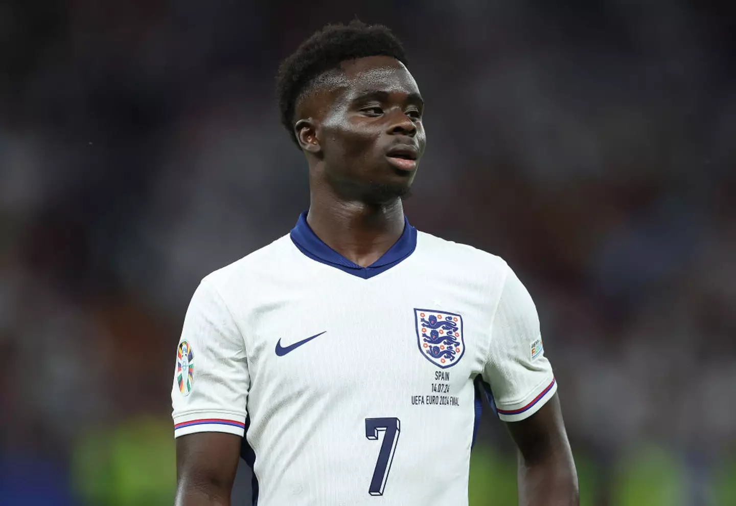 Bukayo Saka made seven appearances for England during Euro 2024. (Image: Getty)