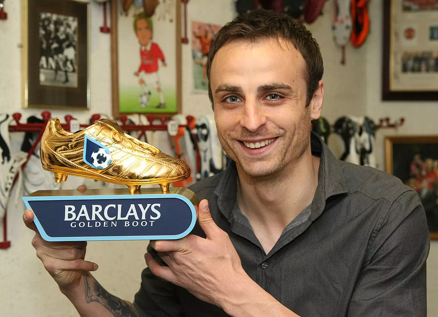 Dimitar Berbatov won the Premier League golden boot after the 2010/11 season. (Image: John Peters/Manchester United via Getty Images)