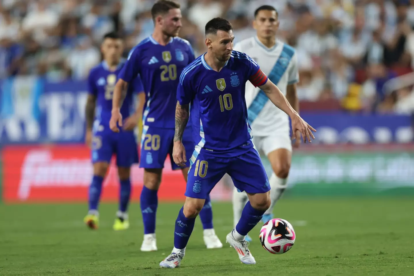 Lionel Messi scored twice as Argentina beat Guatemala 4-1 in their final friendly before Copa America (Image: Getty)