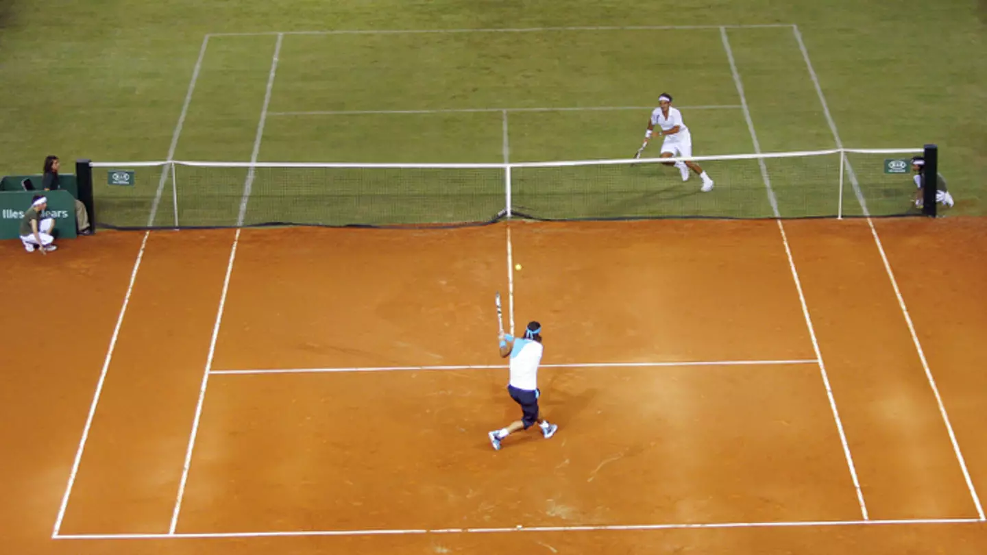 Rafael Nadal and Roger Federer played £1 million tennis match on half-clay, half-grass court to decide true GOAT and the results will amaze fans