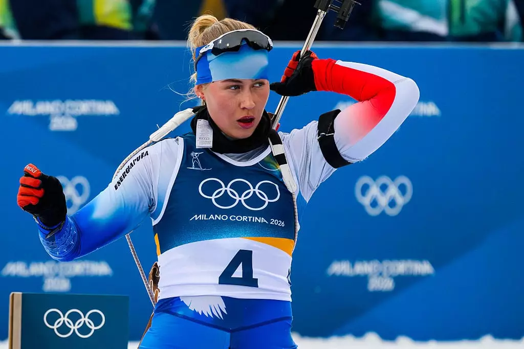 Ukaleq Slettemark is one of two athletes from Greenland competing at the Winter Olympics. (Image: FRANCOIS-XAVIER MARIT / AFP via Getty Images)