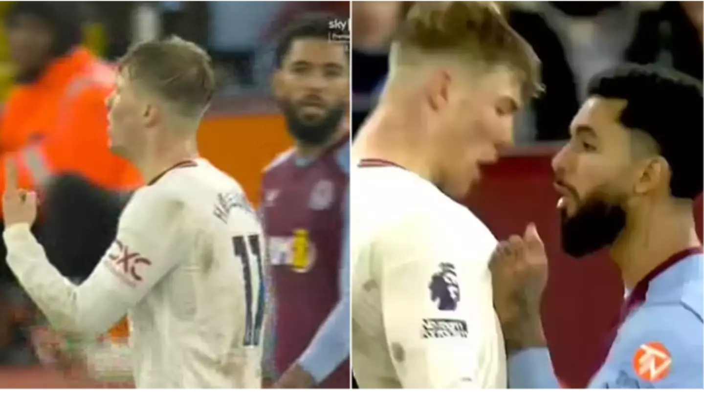 Lip reader reveals what furious Aston Villa fan shouted at Rasmus Hojlund after Man Utd star's wind-up gesture
