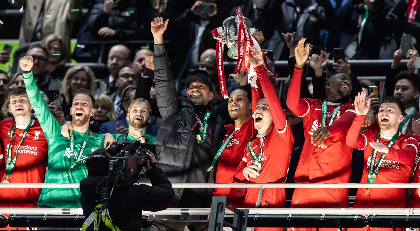 Liverpool got their hands on the trophy (Image: Getty)
