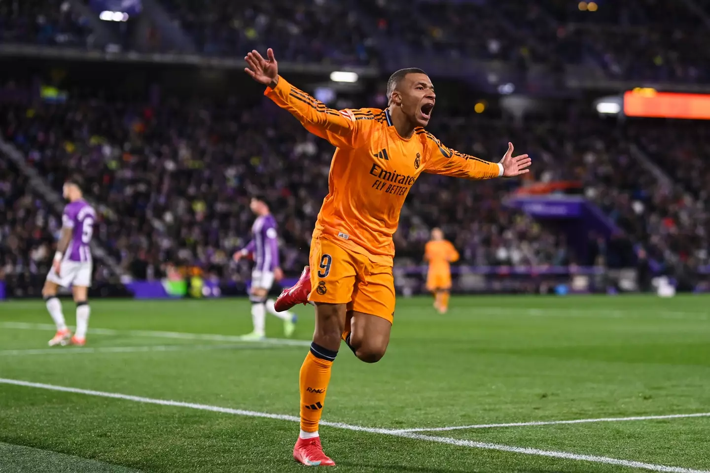 Kylian Mbappe is starting to find his feet at Real Madrid. Image: Getty