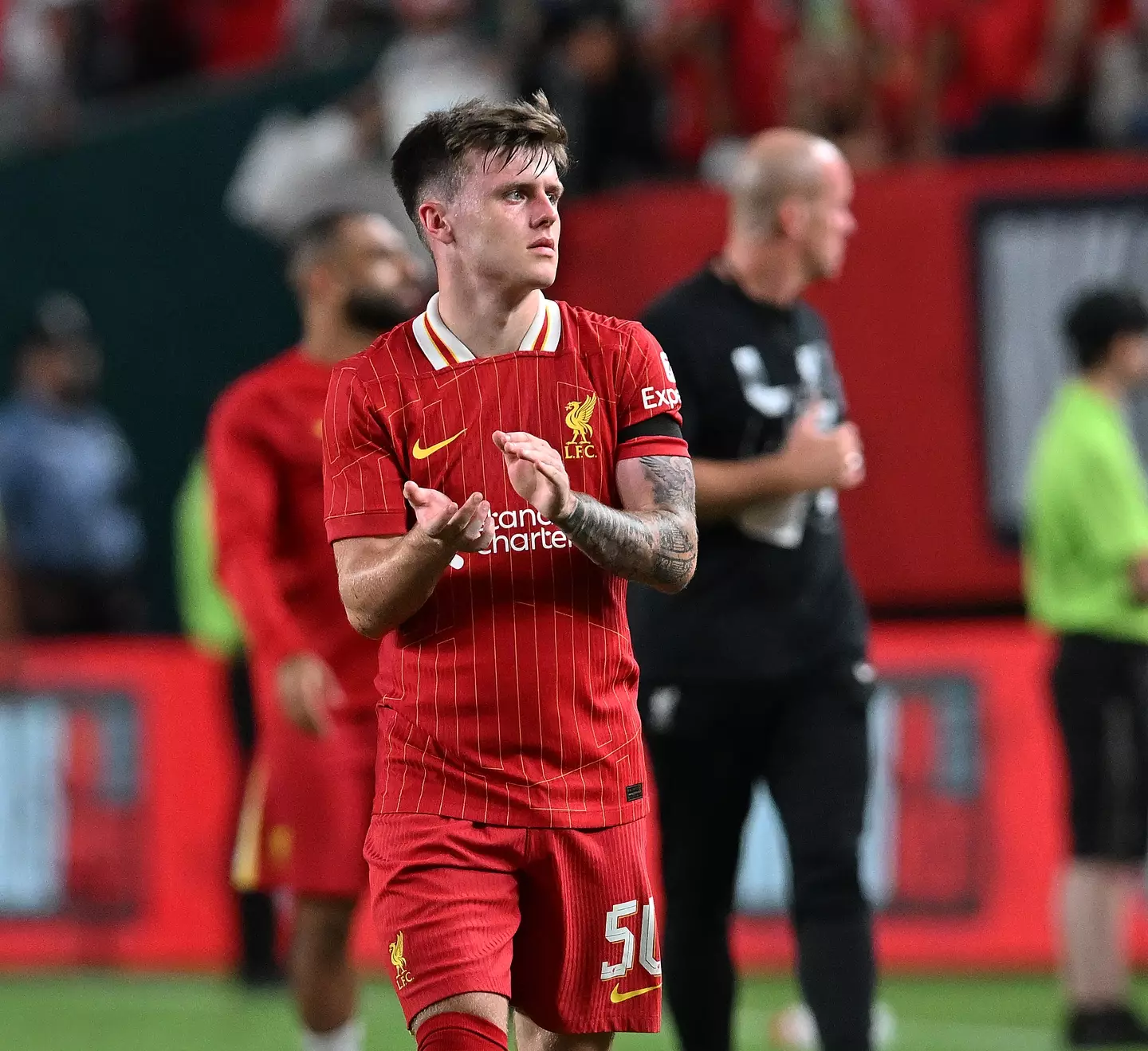 Ben Doak has played five times for Liverpool's first-team. Image: Getty