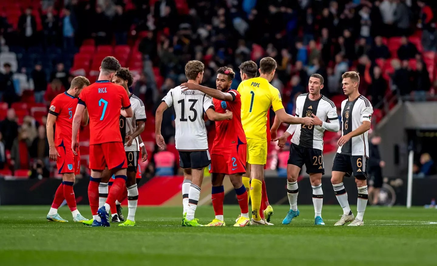 Monday's match between England and Germany ended in a 3-3 draw (Image: Alamy)