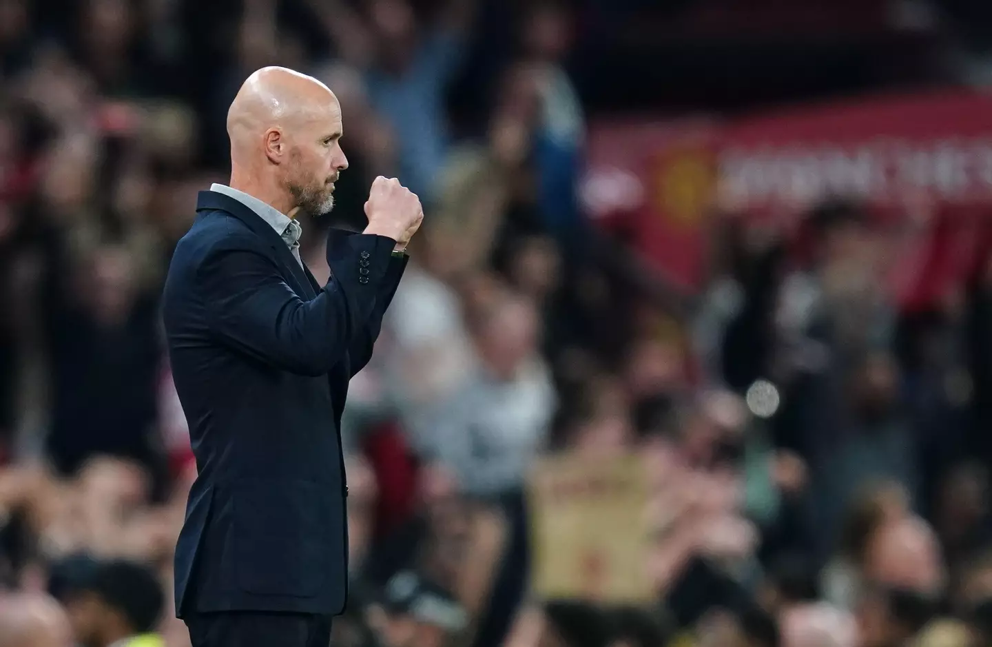 Erik ten Hag during Manchester United's win against Liverpool (Alamy)