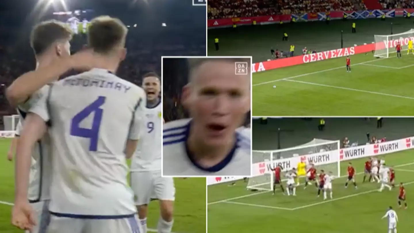 Scott McTominay had outrageous free-kick disallowed against Spain, fans can't understand why