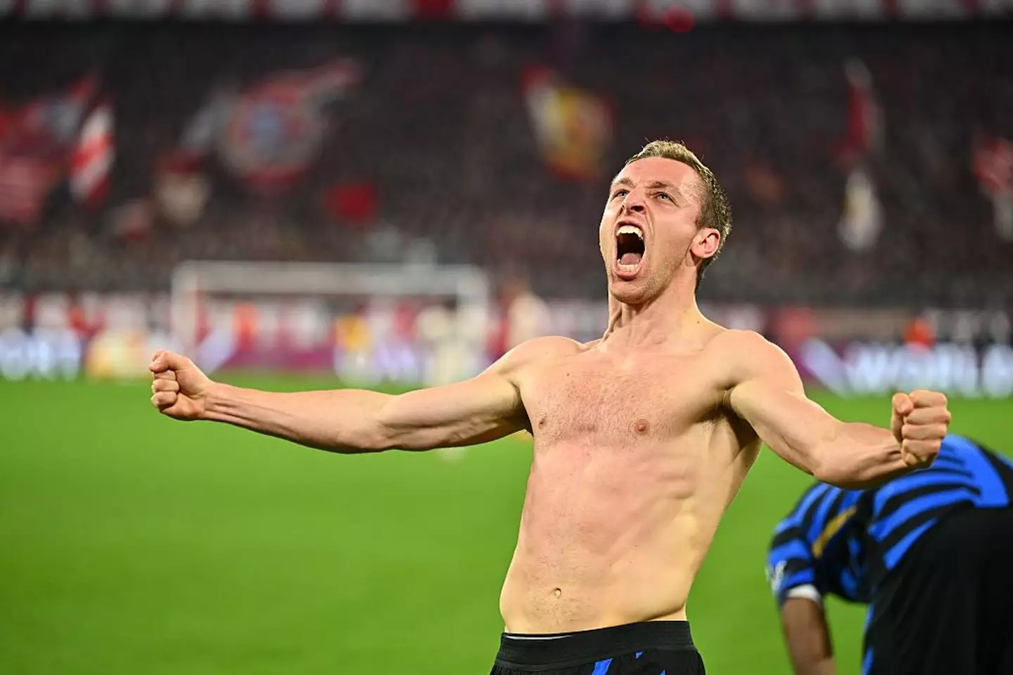 Davide Frattesi scored the winning goal against Barcelona to take Inter Milan to the Champions League final. (Image: Getty)