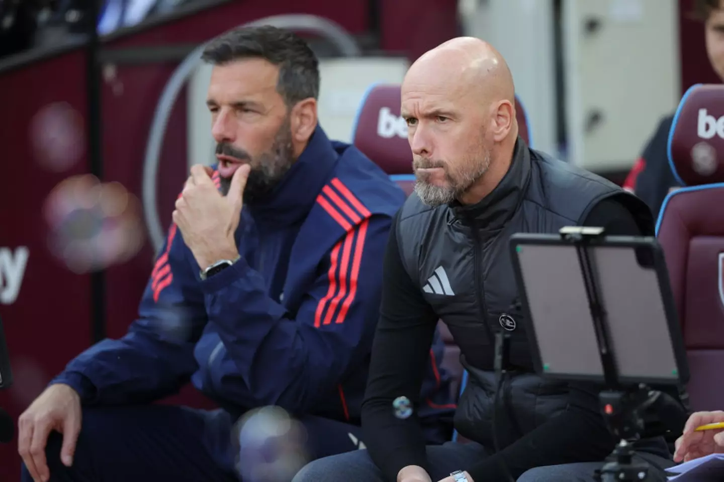 Manchester United's 2-1 loss to West Ham United was Erik ten Hag's final game as United manager. (Image: Getty)