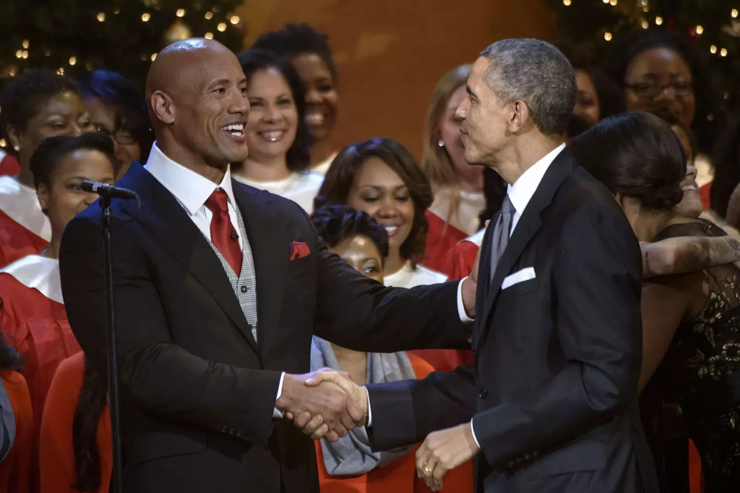 Dwayne Johnson and Barack Obama (Image: Getty)