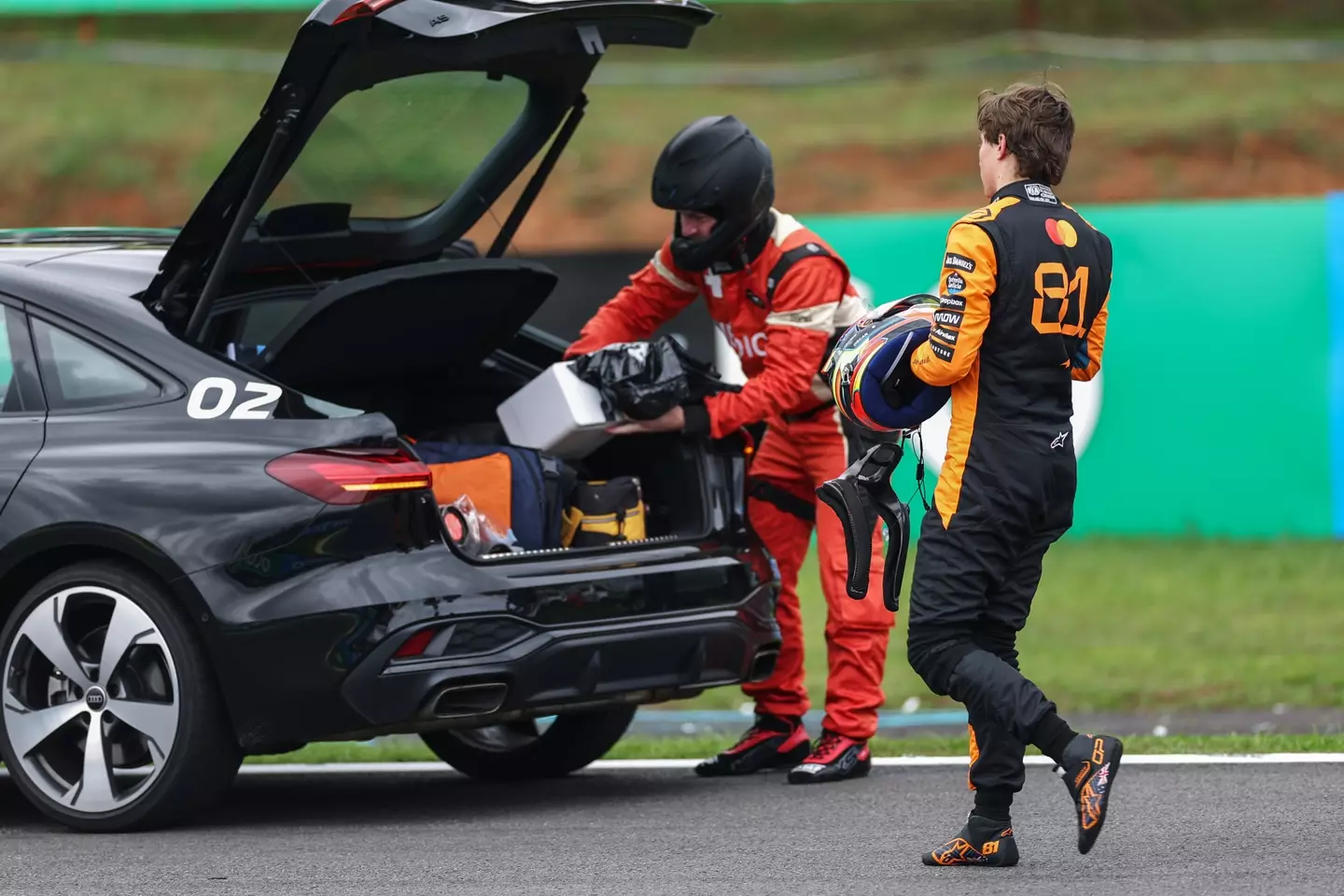 Piastri crashed out of the sprint. Image: Getty