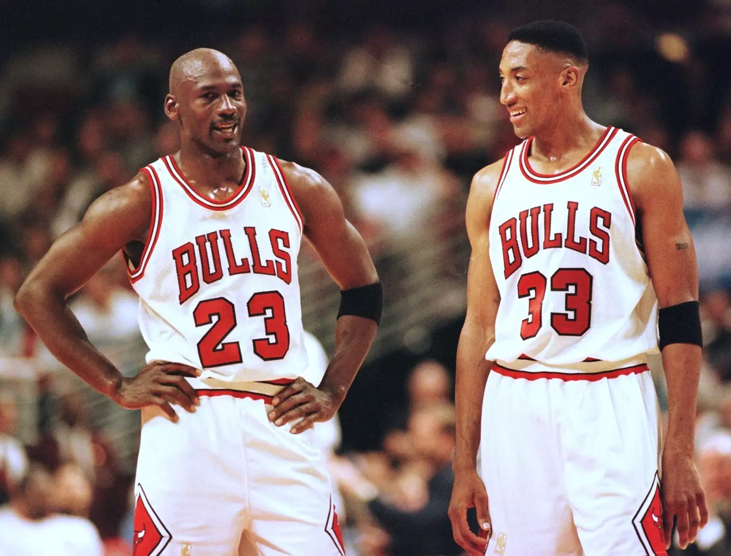 Michael Jordan and Scottie Pippen are arguably the best double act in NBA history. Image: Getty