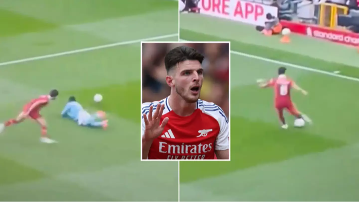 Arsenal fans livid as Liverpool player avoids ‘blatant’ second yellow card for same offence as Declan Rice