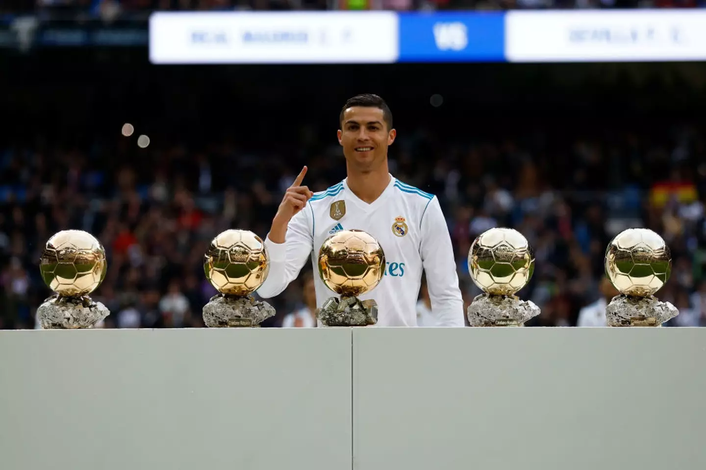 Cristiano Ronaldo is one of the most honoured players in modern football, with five Ballon d'Or awards. (Image: Getty)