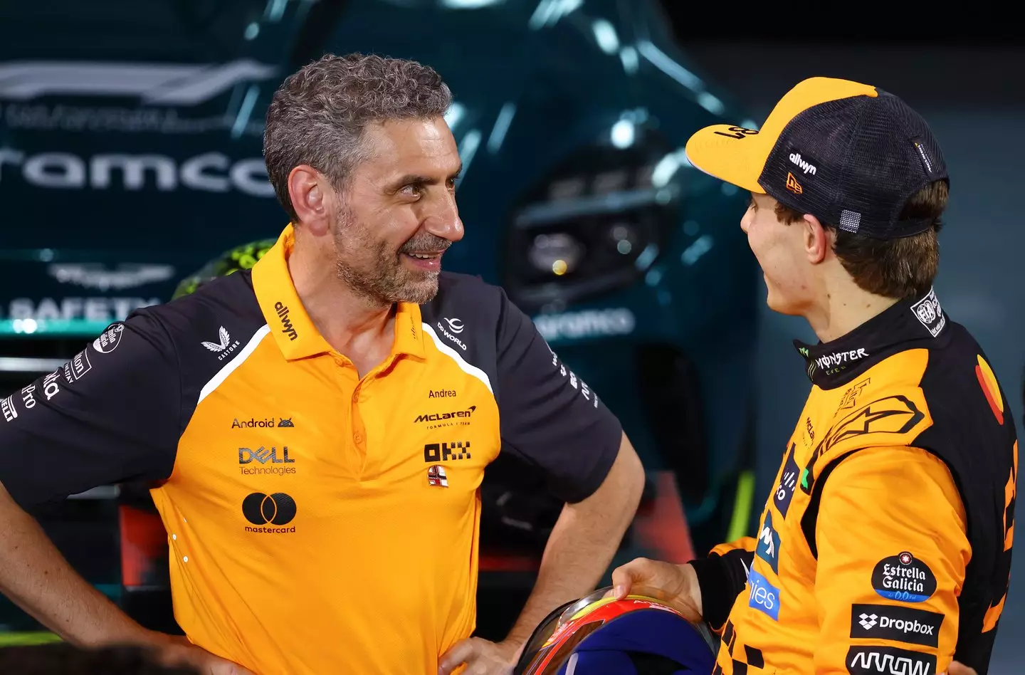 Andrea Stella and Oscar Piastri in 2025 (credit: getty)