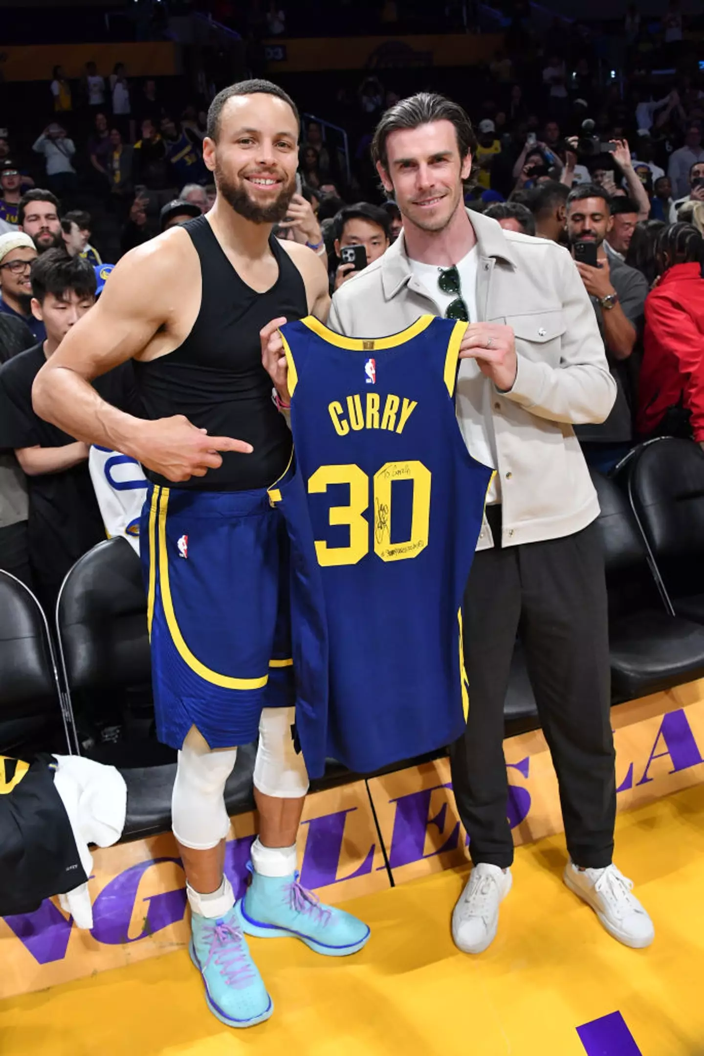 Bale was spotted at a Golden State Warriors match earlier this month (Image: Getty)