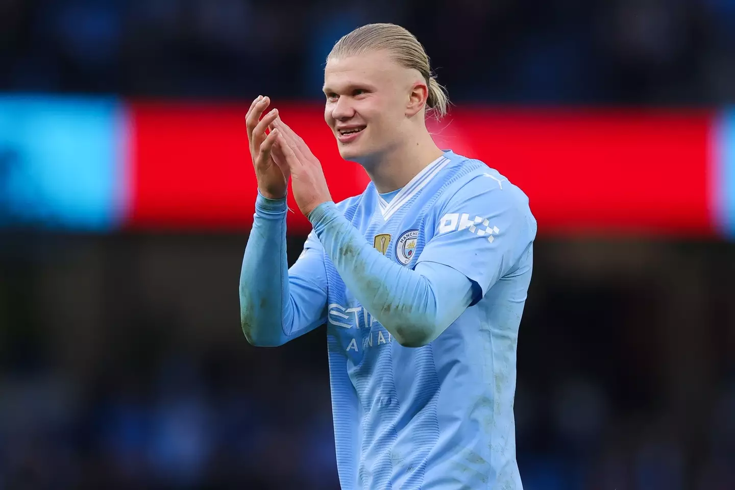 Haaland was among City's scorers in a 3-1 over Manchester United on Sunday (Getty)
