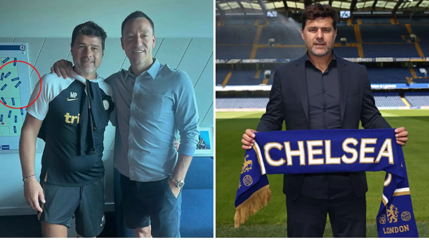 Eagle-eyed fans notice 'mistake' on tactics board behind Mauricio Pochettino in picture