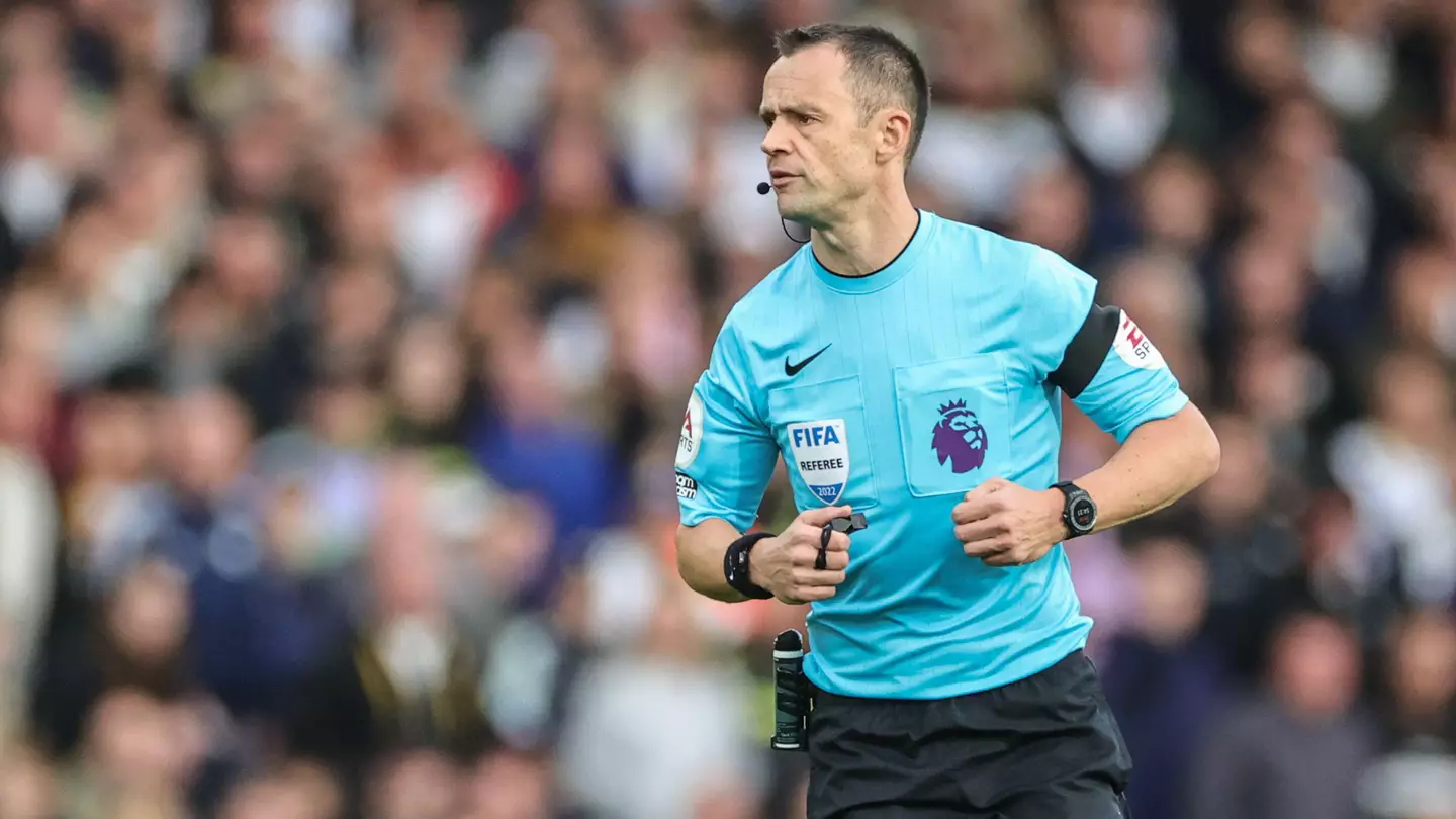 Referee Stuart Attwell during the Premier League match Leeds United vs Aston Villa at Elland Road. (Alamy)