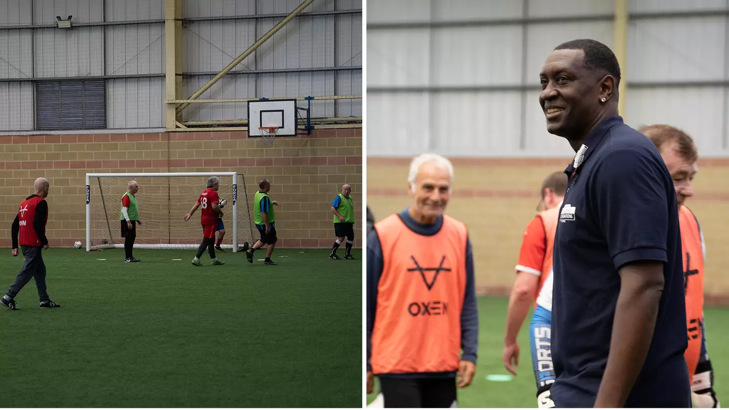 Emile Heskey surprising walking football team for Sky Bet Building Foundations Fund launch