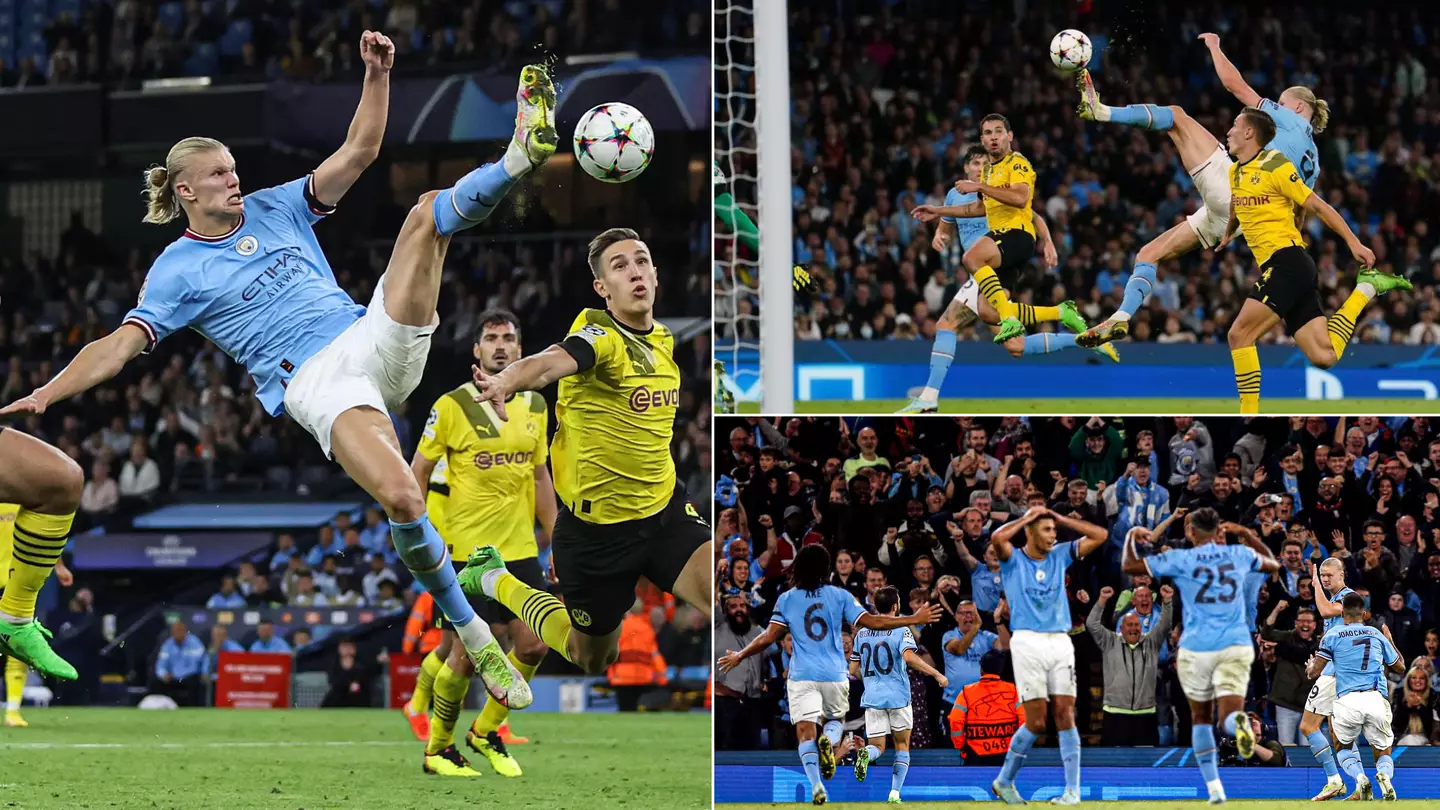 Erling Haaland scores audacious acrobatic winner as Man City come from behind to beat Borussia Dortmund