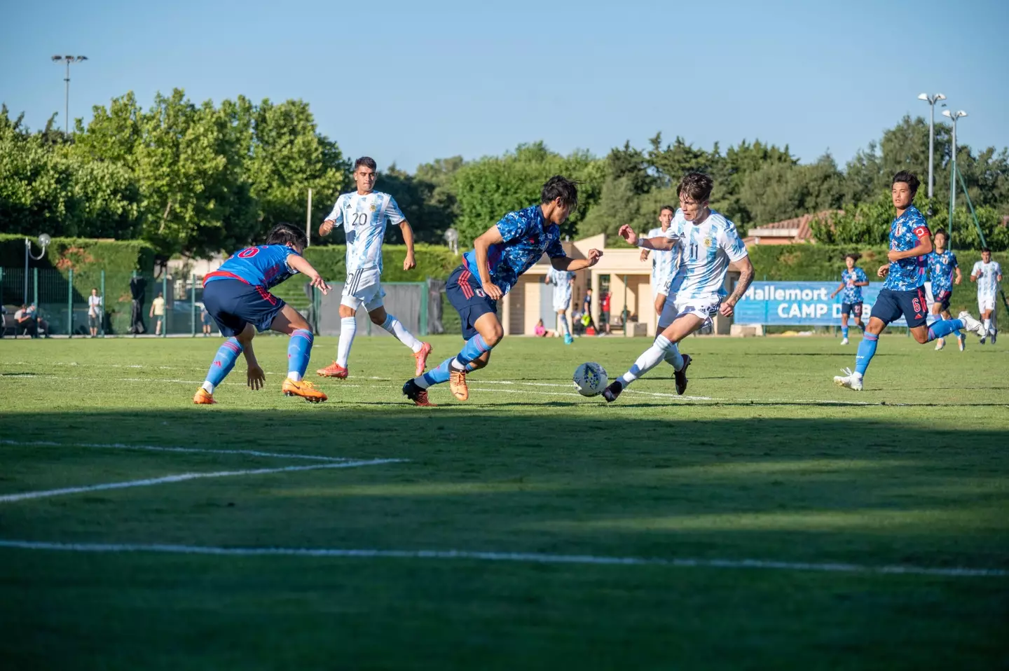 Garnacho in action for Argentina U20's in their tournament clash against Japan this month. image credit: Alamy