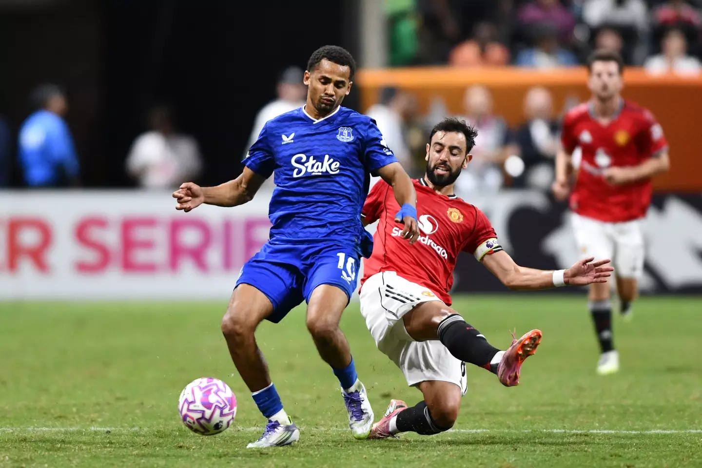 Fernandes and Ndiaye clashed after the challenge. Image credit: Getty