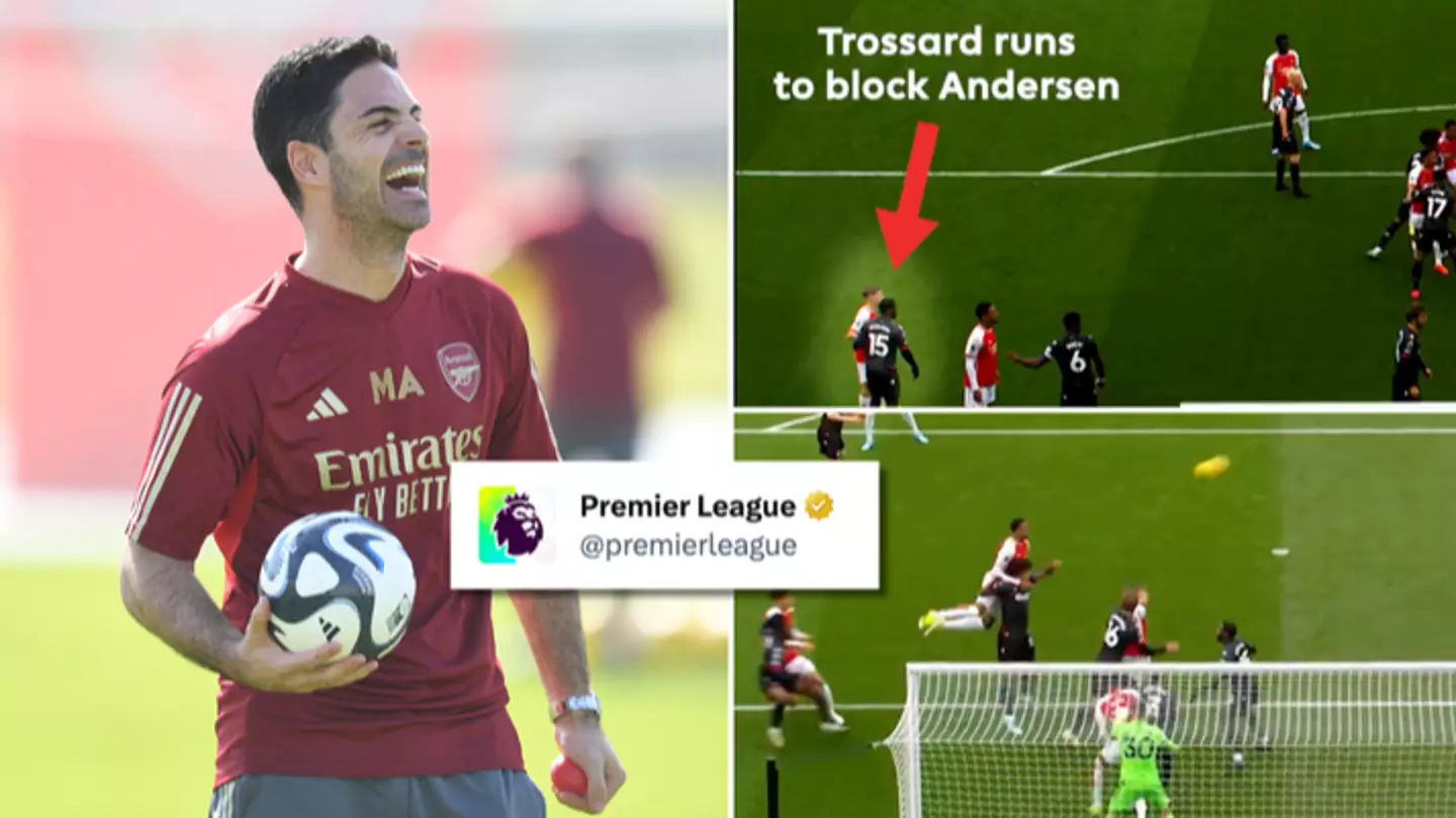 Arsenal fans furious with Premier League after its official account 'exposes' genius Mikel Arteta tactic