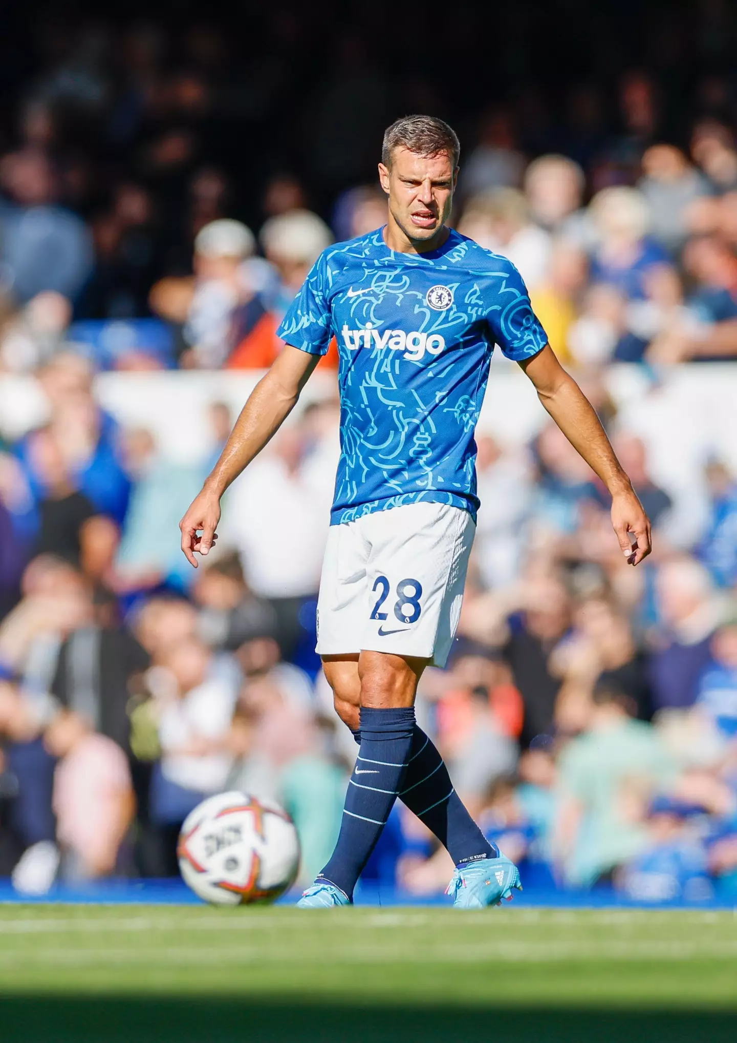 Cesar Azpilicueta before Chelsea's win against Everton. (Alamy)