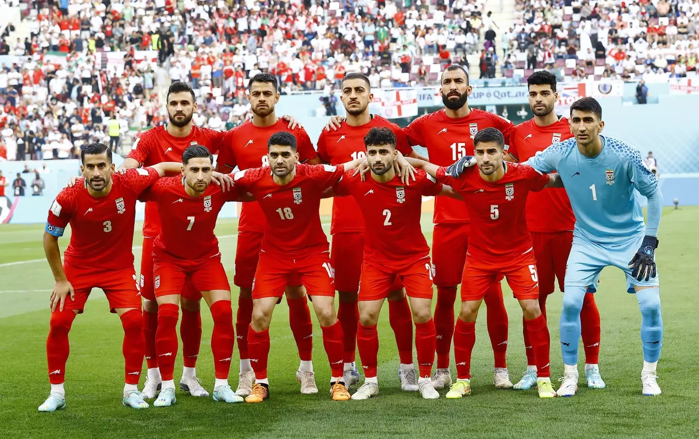 Iran players chose not to sing the national anthem against England. (Image