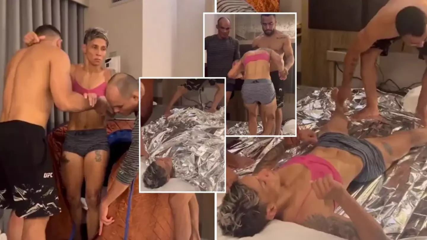 Disturbing footage of a 'zombified' Amanda Lemos' extreme weight cut emerges online