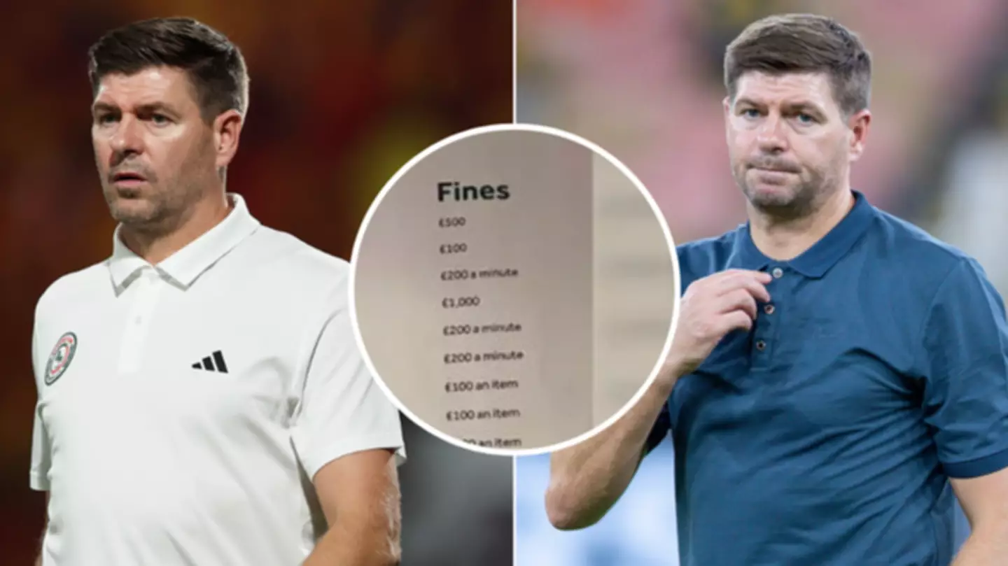 Steven Gerrard's fine list as manager 'leaked' as one punishment branded 'extortionate'