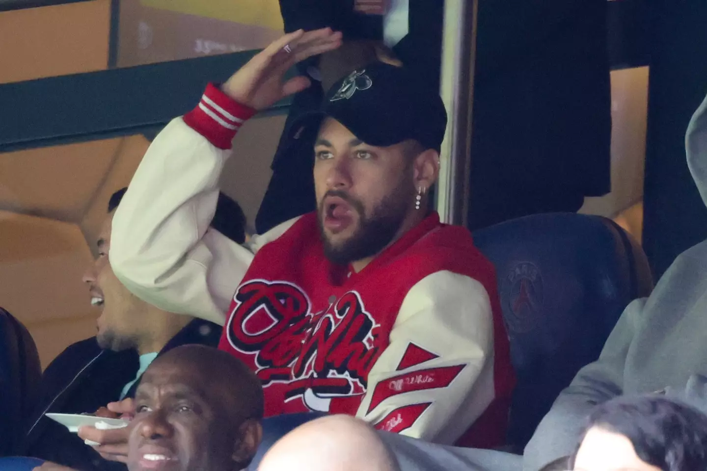 Neymar watches PSG. Image: Getty