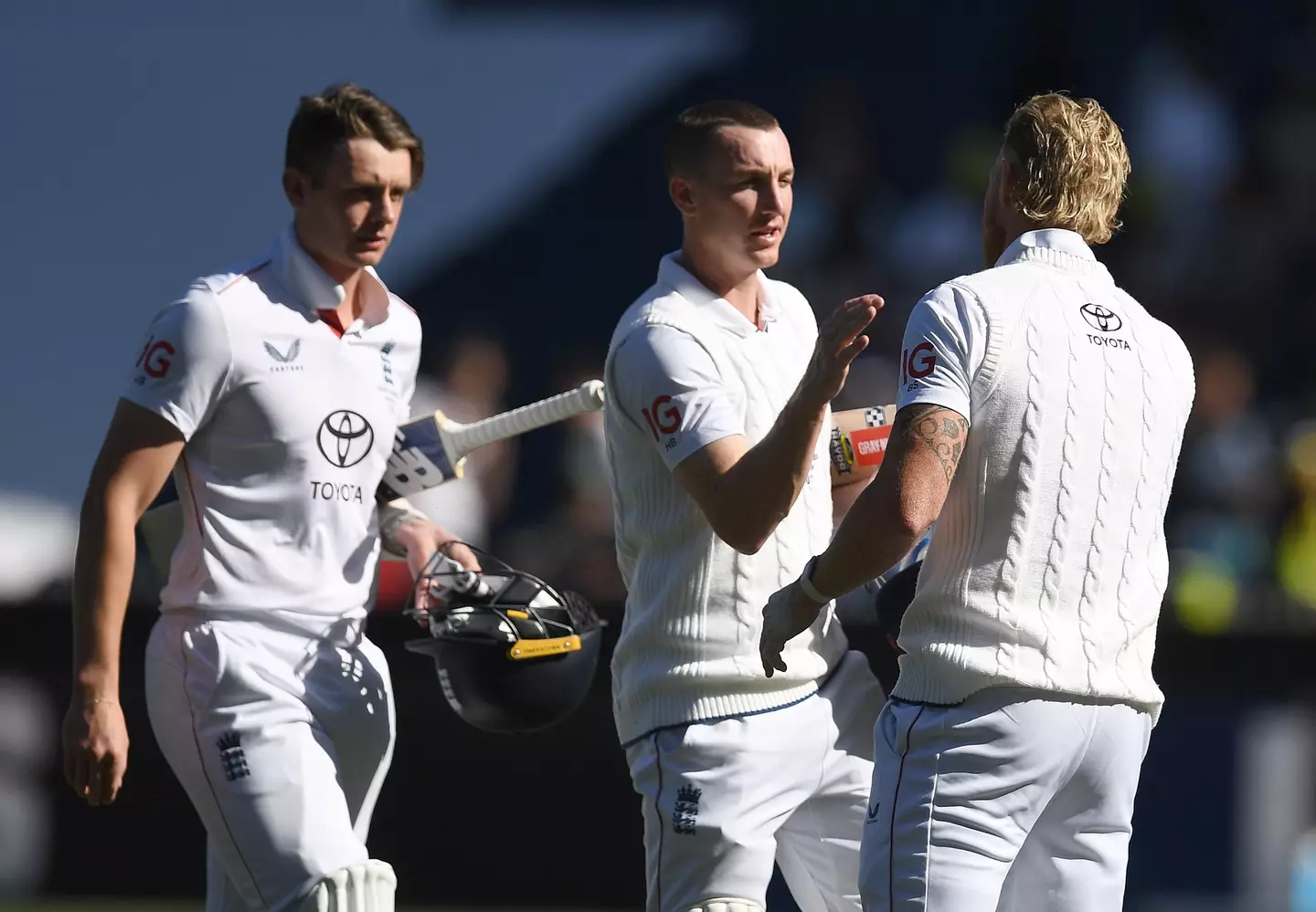 England won the fourth Ashes Test by four wickets. Image: Getty