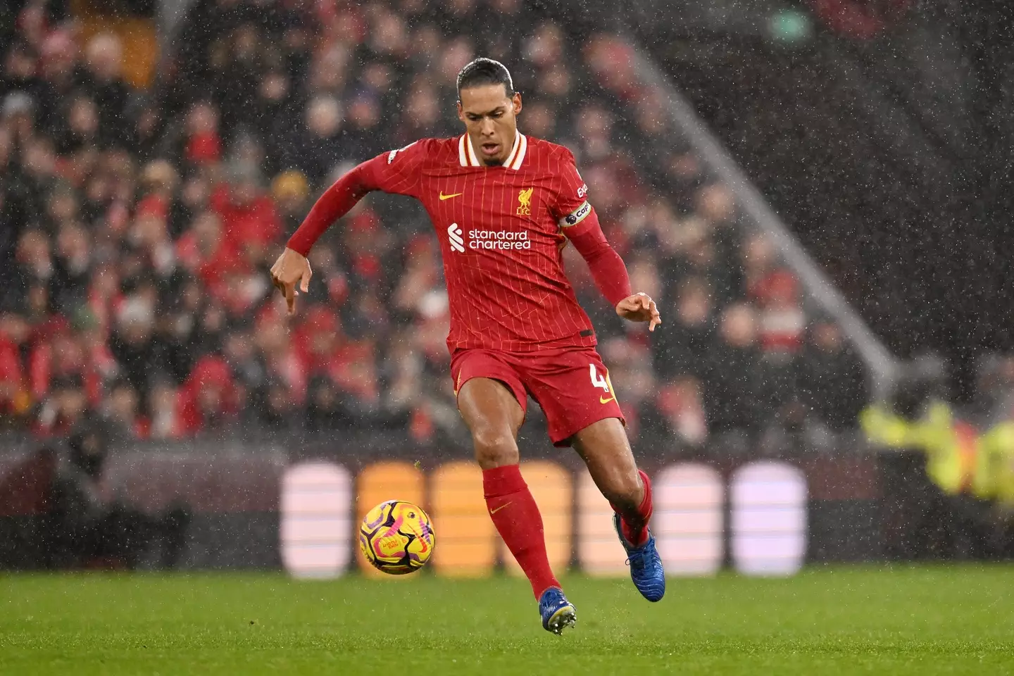 Virgil van Dijk in action for Liverpool. Image: Getty