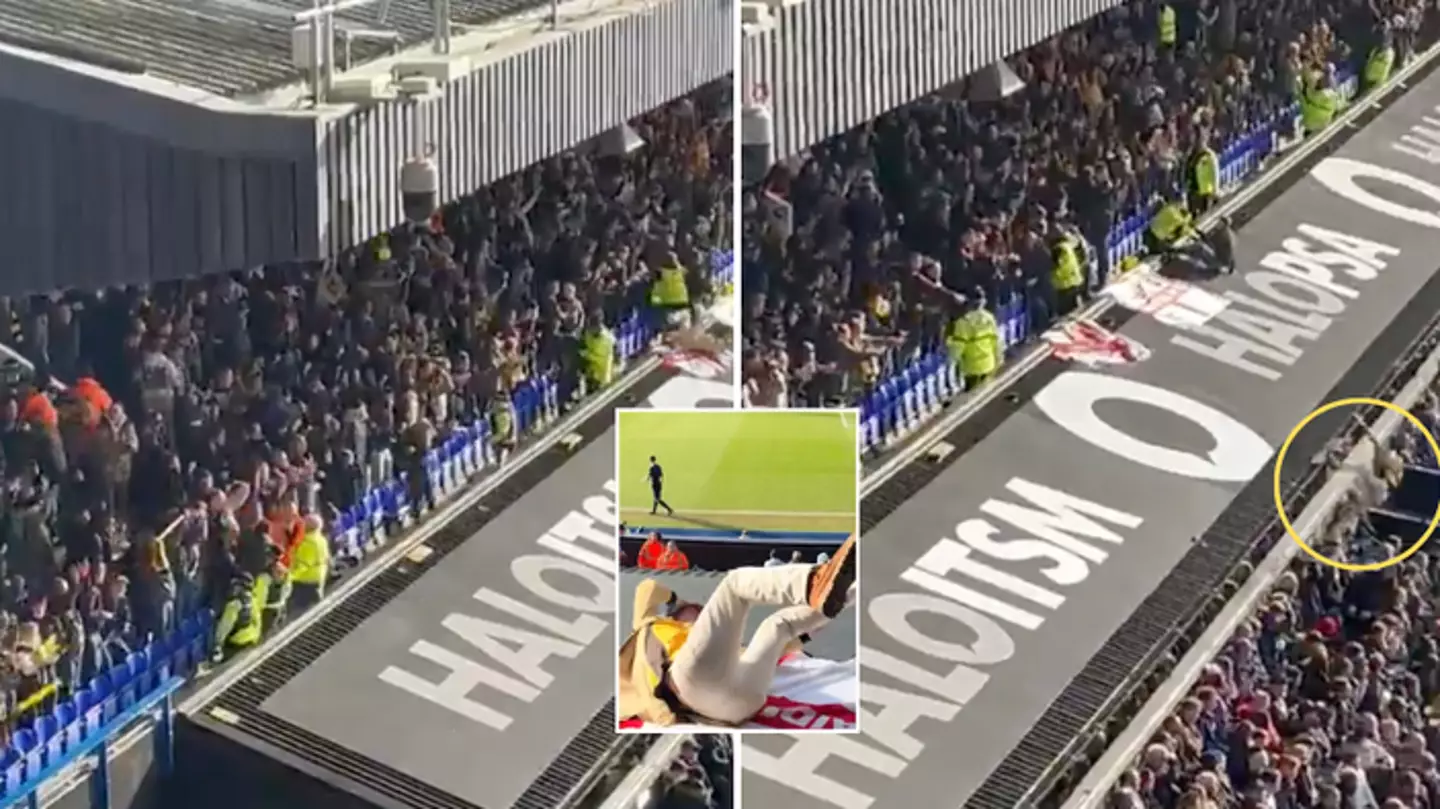 Maidstone fan falls from top tier of Ipswich stadium during bizarre goal celebration