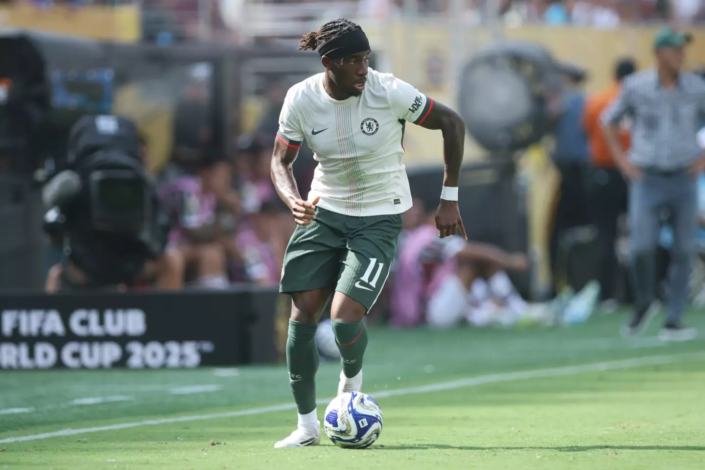 Madueke featured for Chelsea at the Club World Cup. Image credit: Getty