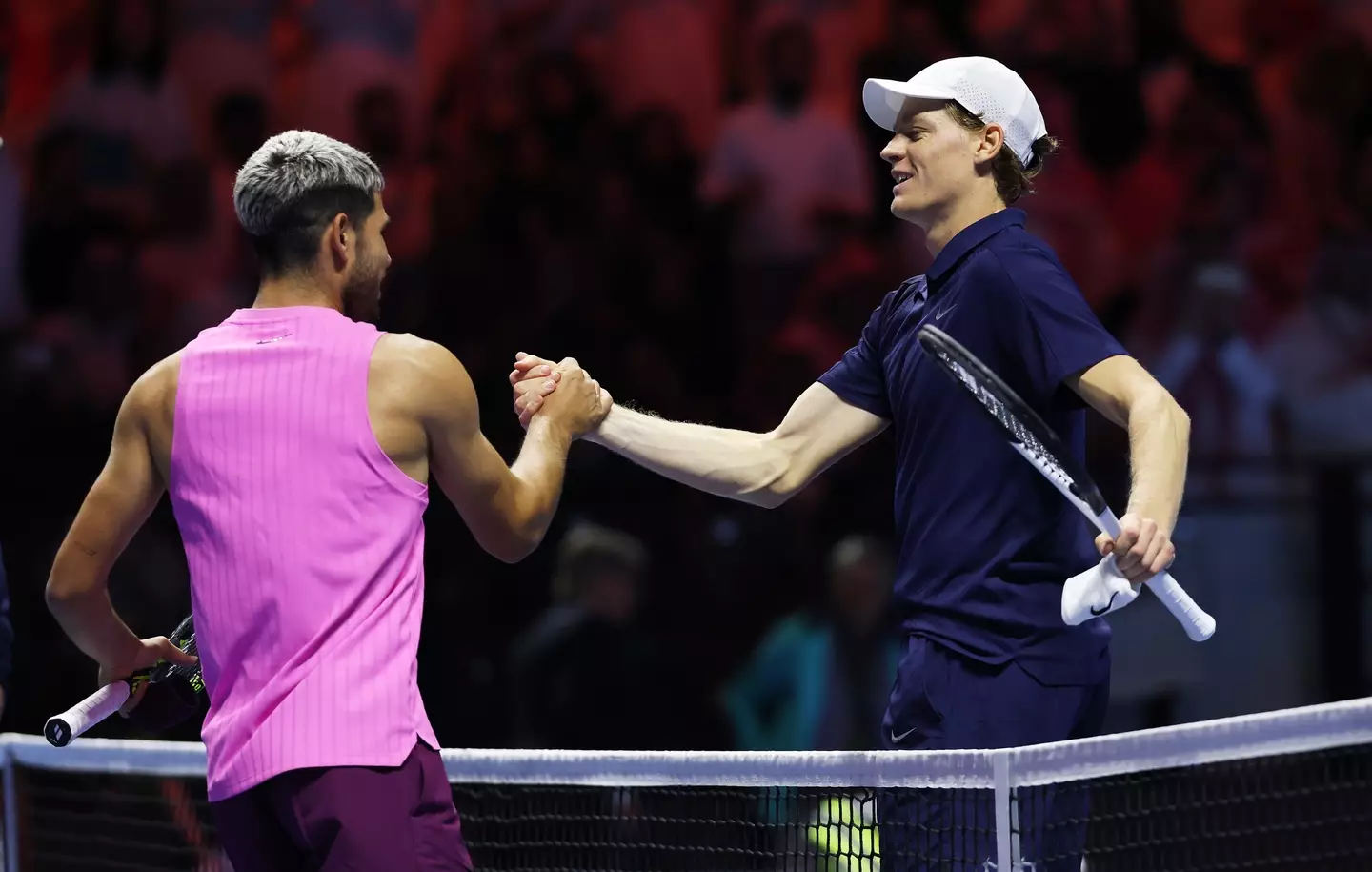 Jannik Sinner beat Carlos Alcaraz at the Six Kings Slam in Saudi Arabia. (Image: Getty)