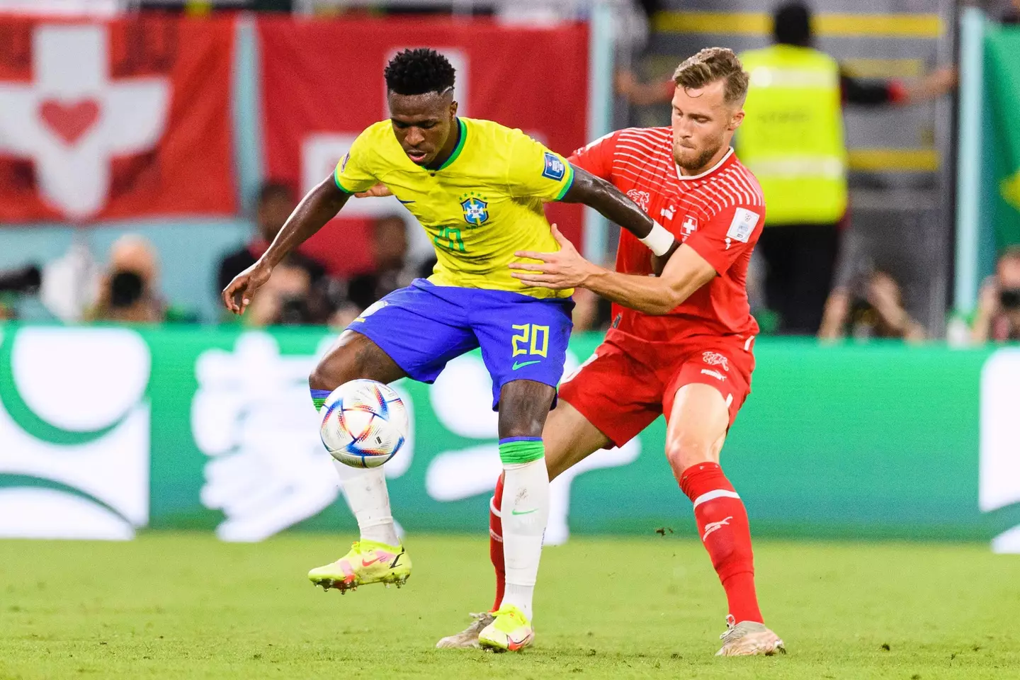 Vinicius Junior in action for Brazil at the World Cup. Image: Alamy