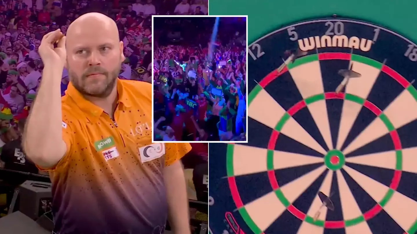 Christian Kist just hit the first nine-darter of the World Darts Championships and the place erupted