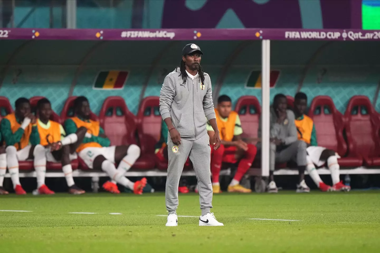 Senegal boss Aliou Cisse could miss the World Cup last 16 clash with England.