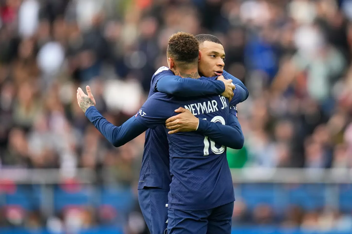 Mbappe and Neymar in 2023. Image credit: Getty