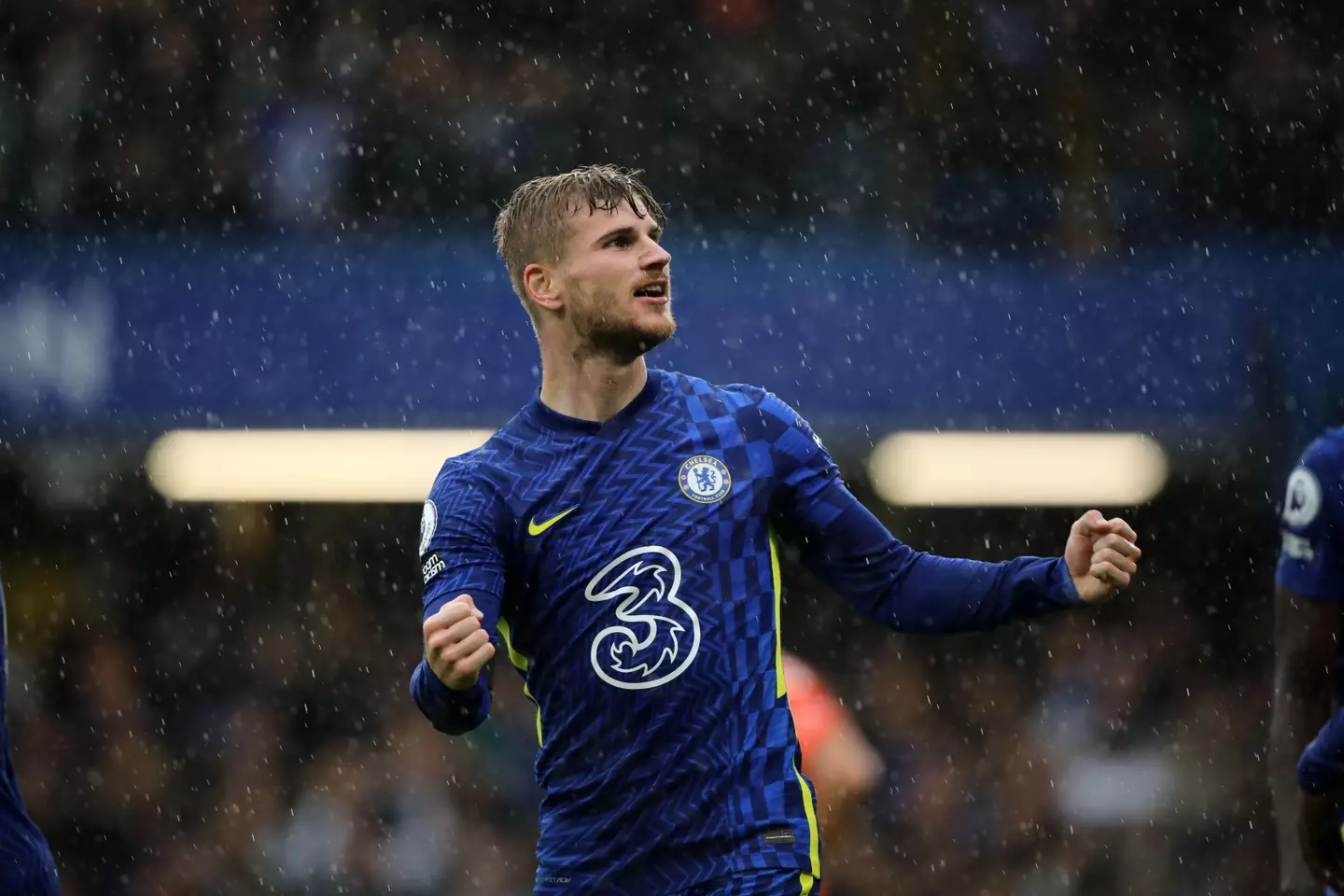 Timo Werner celebrates his late goal against Southampton. (Alamy)
