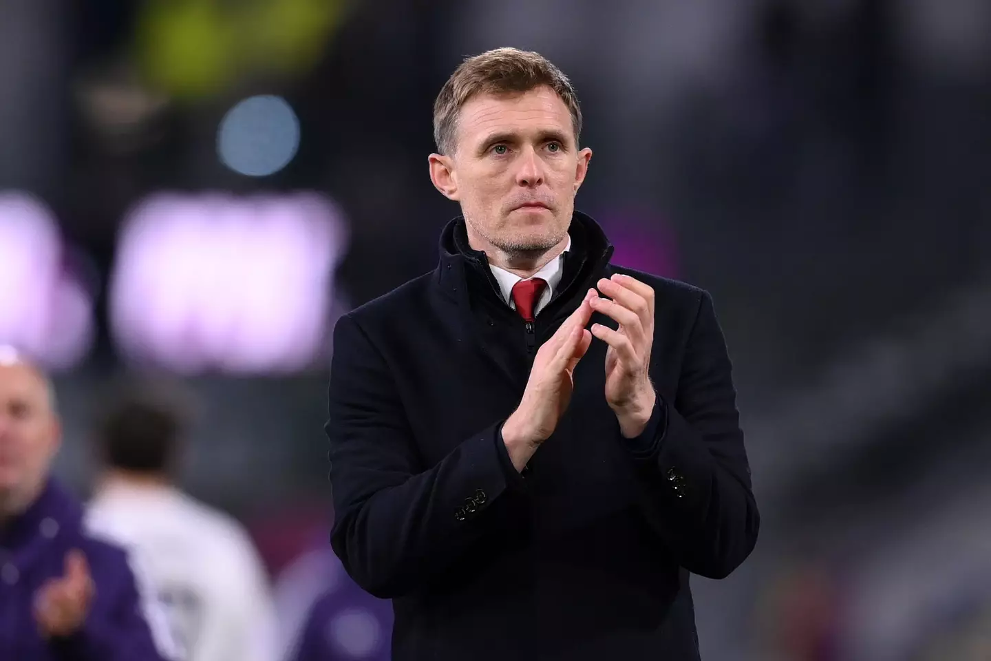 Fletcher will take charge of United again on Sunday. Image: Getty