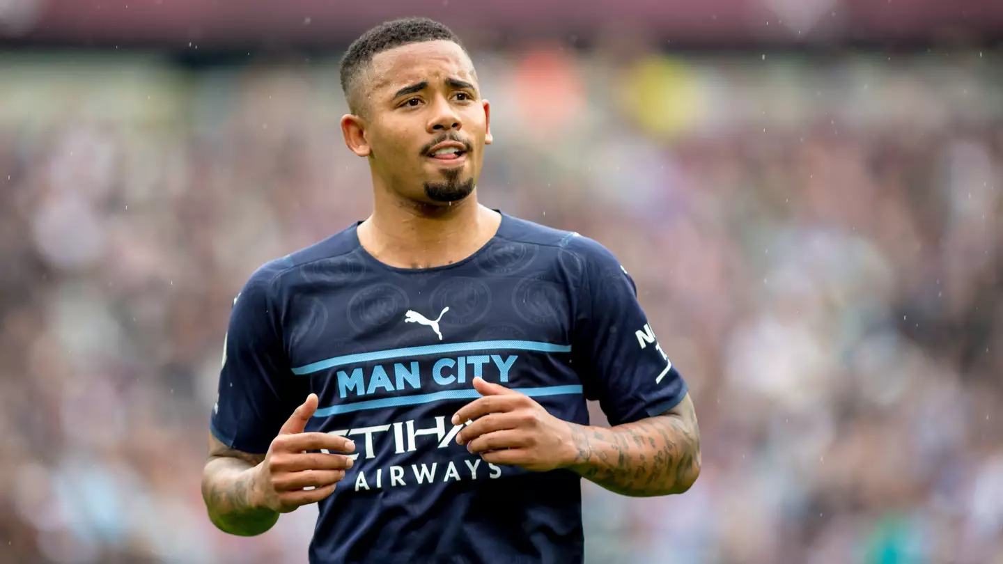 Gabriel Jesus of Manchester City FC during the Premier League match between West Ham United and Manchester City at the London Stadium.