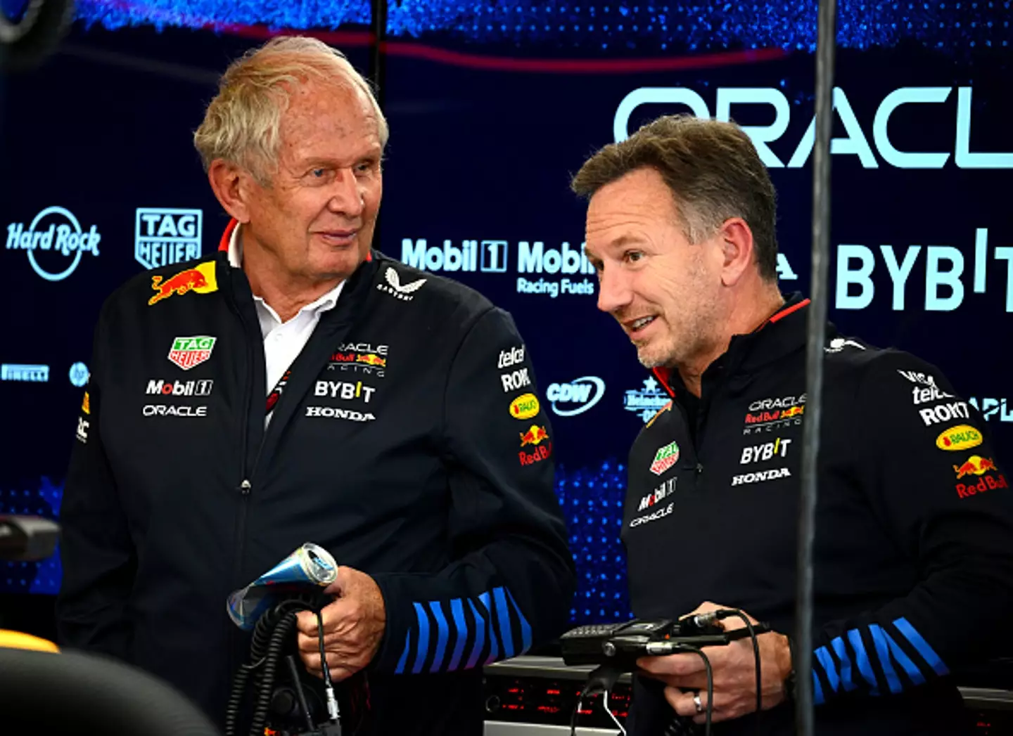 Horner and Marko pictured during their time at Red Bull (Image: Getty)