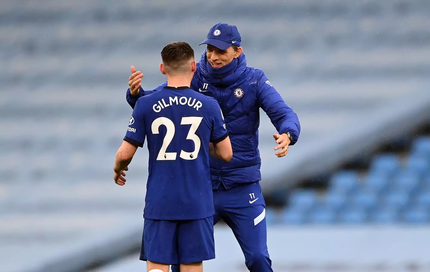 Gilmour with Tuchel in 2021. (Image