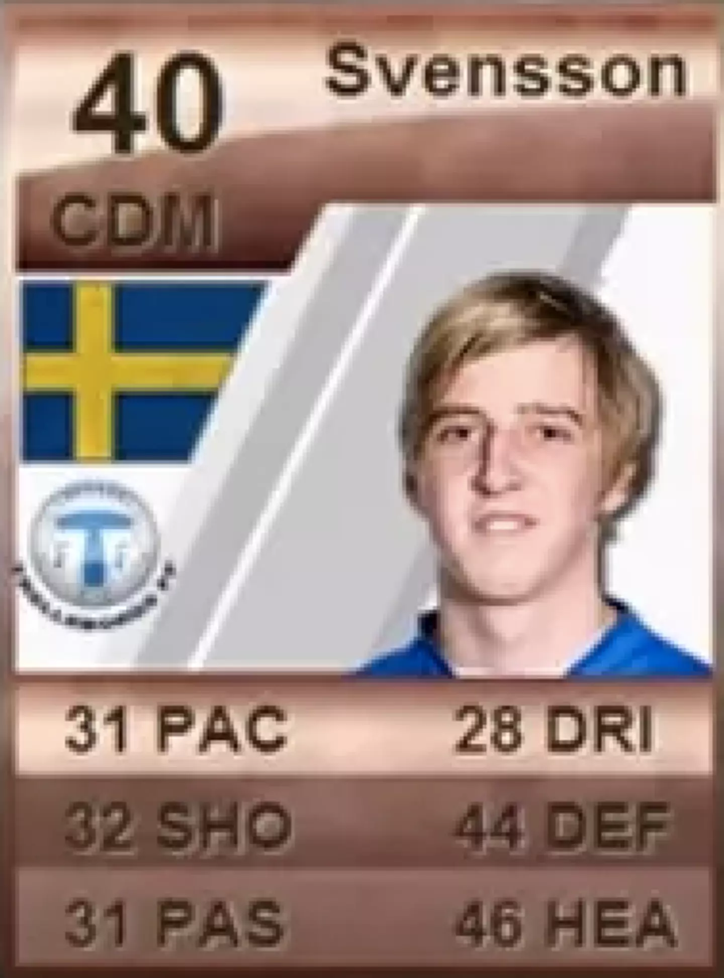 Viktor Svensson's FIFA 11 card (