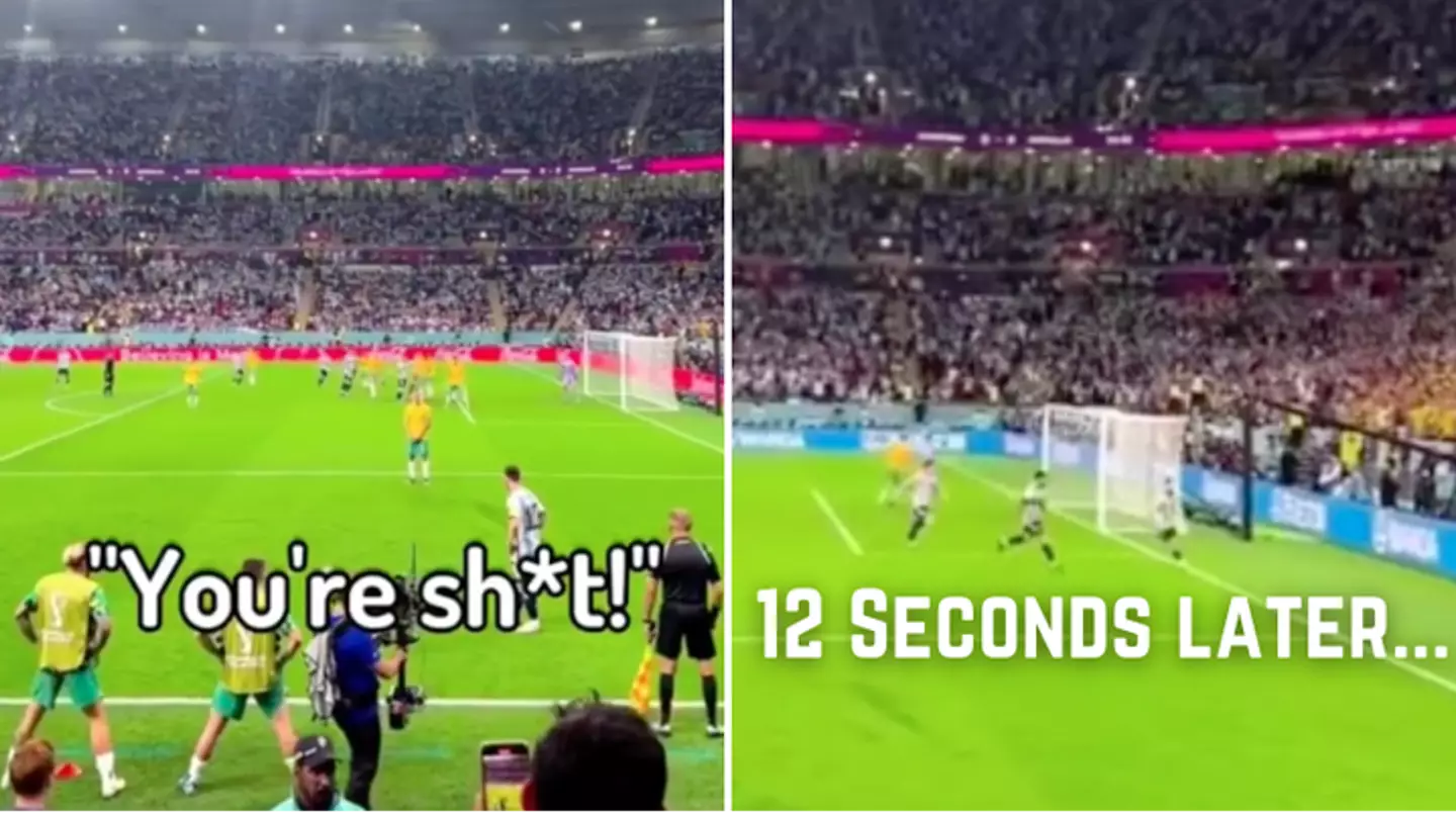 Australia fans eat their words just seconds after Lionel Messi chant at World Cup